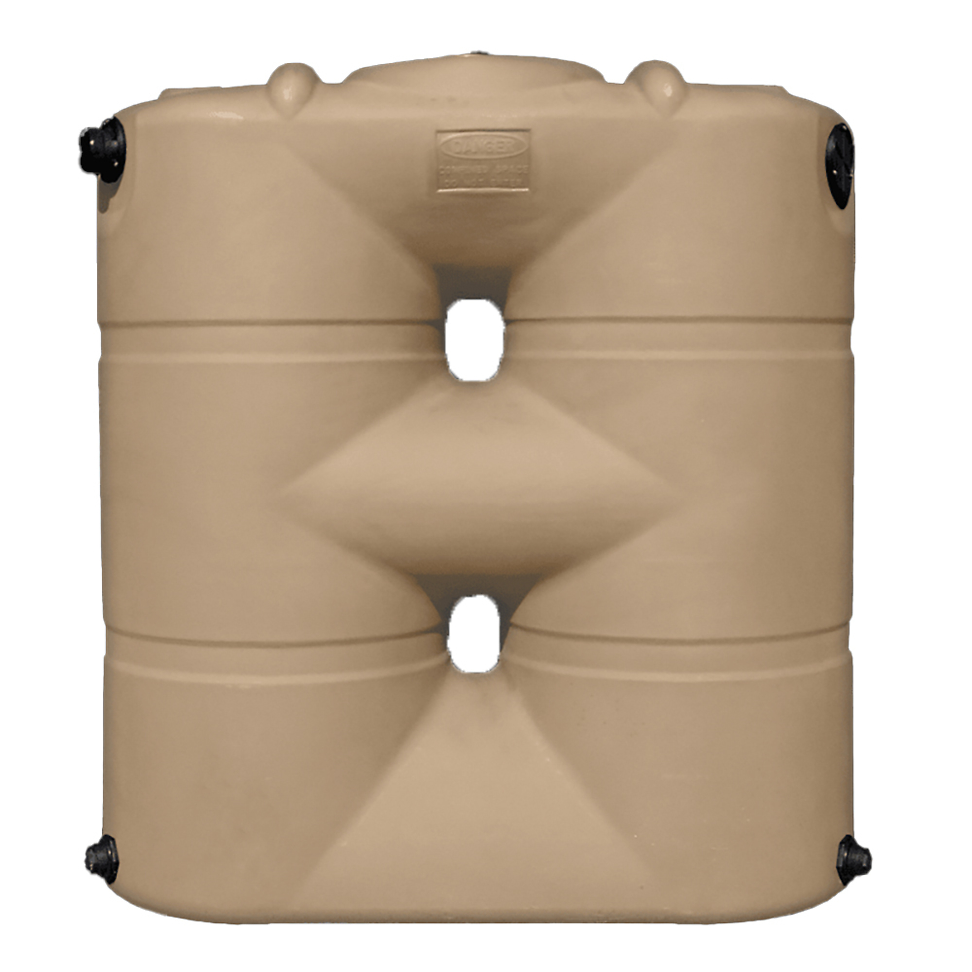 Bushman, 265G Slimline Rainwater Harvesting Tank Mocha, Max. Capacity 265 Gal, Max. PSI 0 Material Polyethylene, Model# 45492-DS